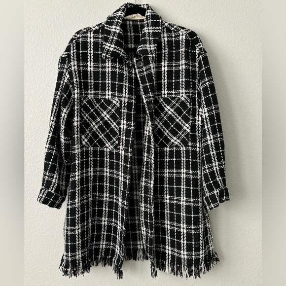 Petal & Pup, Black and White, Shacket, Small - Picture 2 of 6